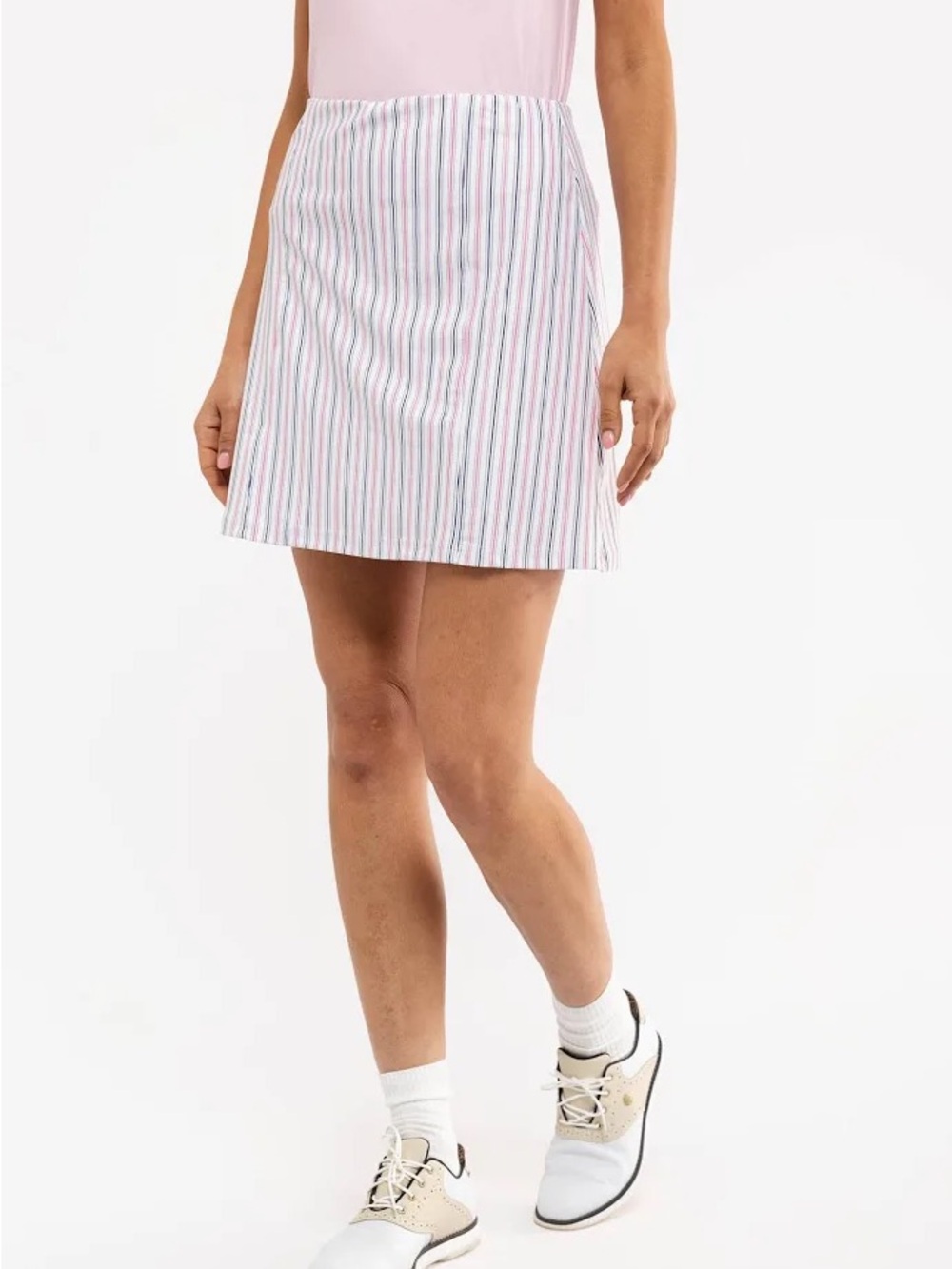 Smith & Quinn Striped Mini Skirt with Slim A-Line Silhouette